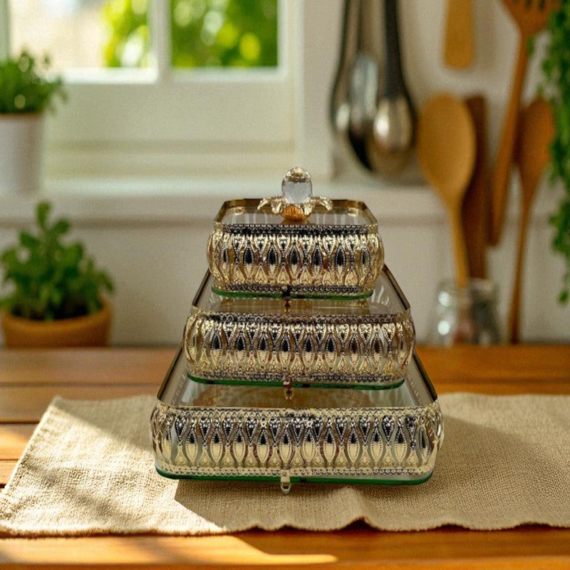 Premium Candy Dish Set – 3-Piece Decorative Tableware