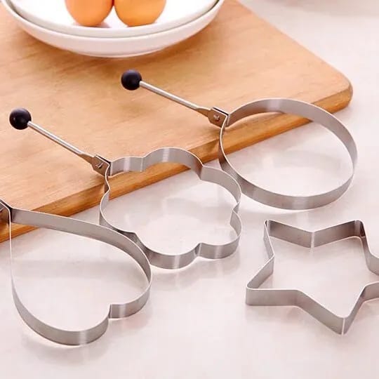 Stainless Steel Fried Egg Mold, 4 Pieces Set
