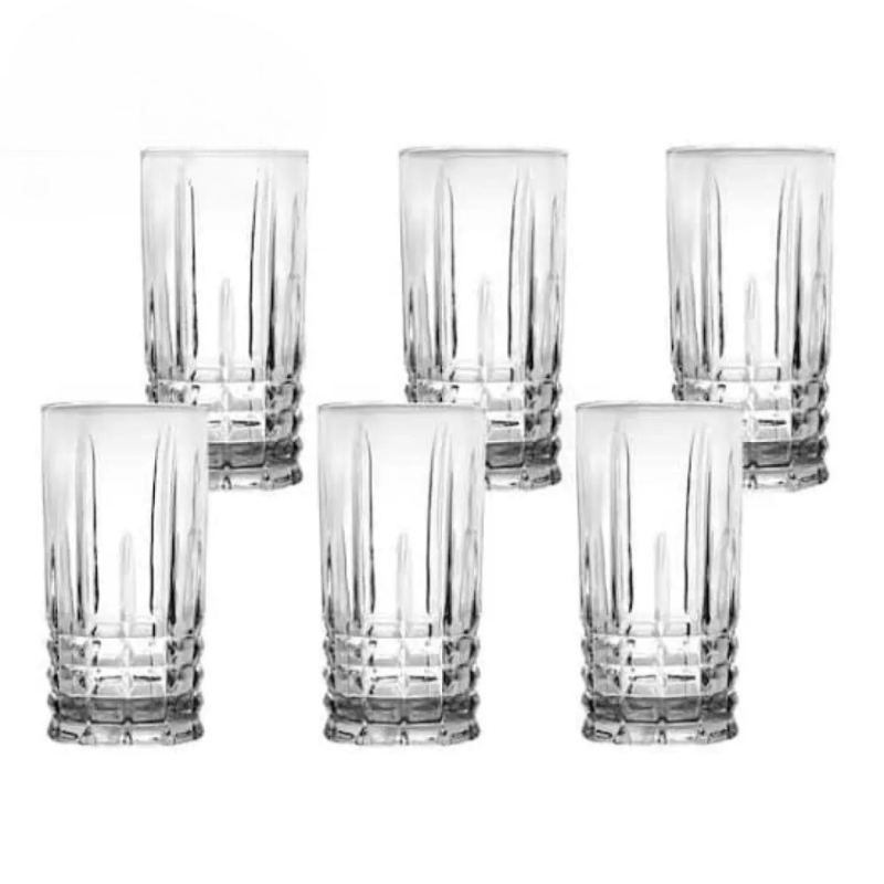 Crystal Cut Highball Glasses For Drink Serving