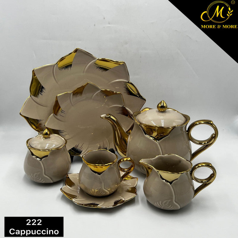 Colourful 24-Piece Tea Set | 6-Person Ceramic Tea & Coffee Serveware