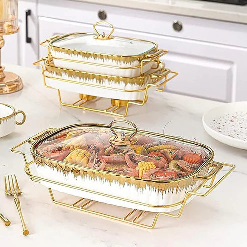 Ceramics Chafing Dish Buffet Set