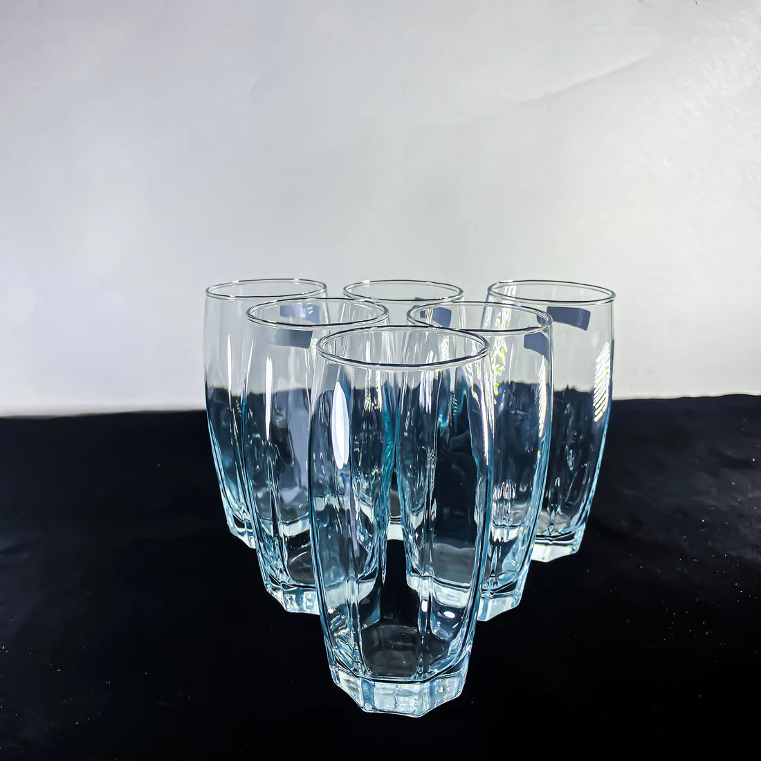 6 PCS Aqua Elegance Drinking Glasses, high quality, 470ml