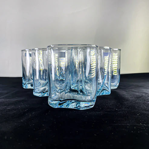 6 PCS CRYSTAL CLEAN GLASS FOR JUICE, WATER, DRINK 355ml
