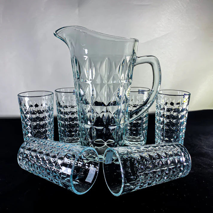 Crystal Clear Jug and 6 Exquisite Glasses 1580/278ml