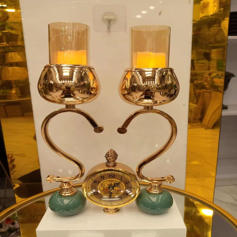 American Clock with Candle Stand Table decor