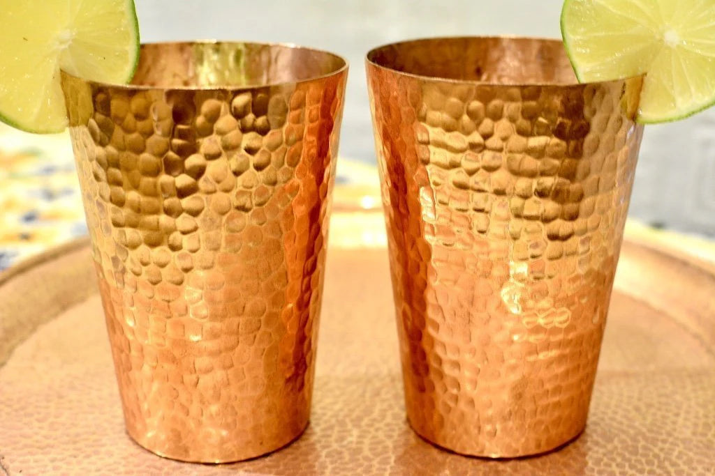 Hammered Copper Glass/Tumbler - Capacity (450ml)