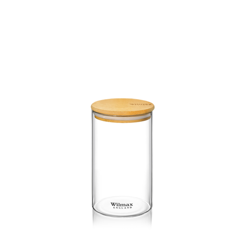 Wilmax Glass Storage Jar with Lid – 4×7 Inch