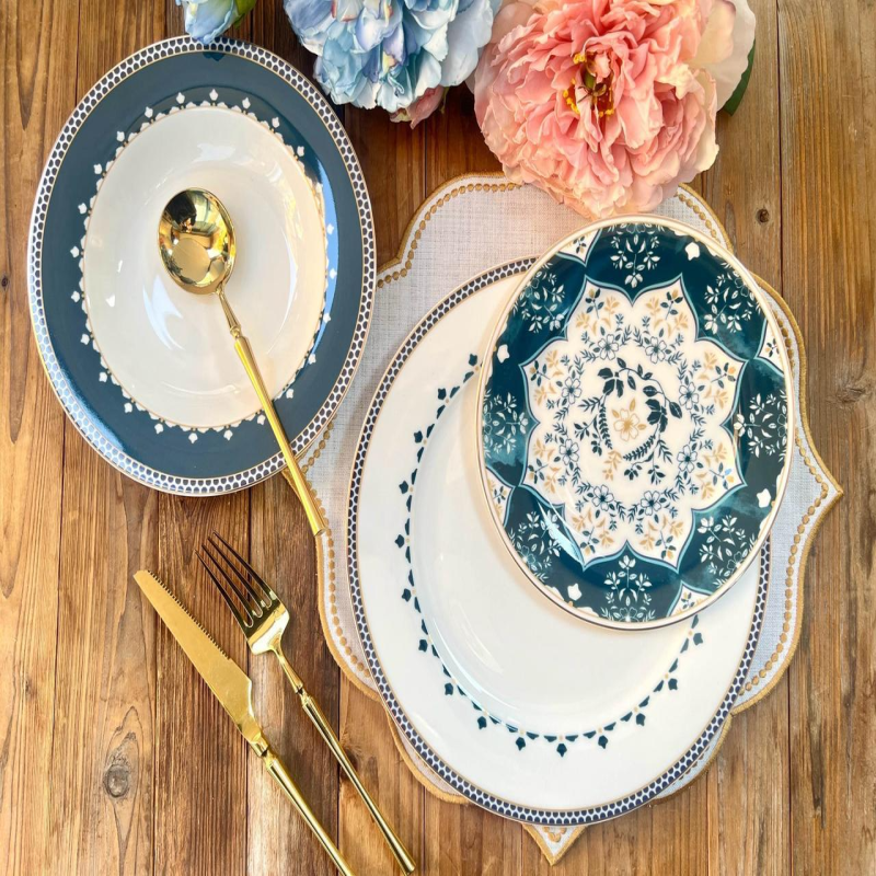 Johnson Brothers 18 Pcs Plate Set – Elegant Dinnerware with Rice, Deep & Quarter Plates