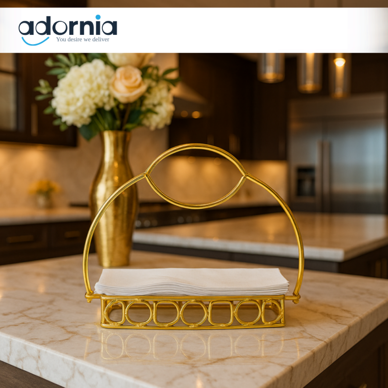 LUXURY SERVING PLATE WITH GOLDEN STAND | ELEGANT DINNERWARE FOR HOME & EVENTS