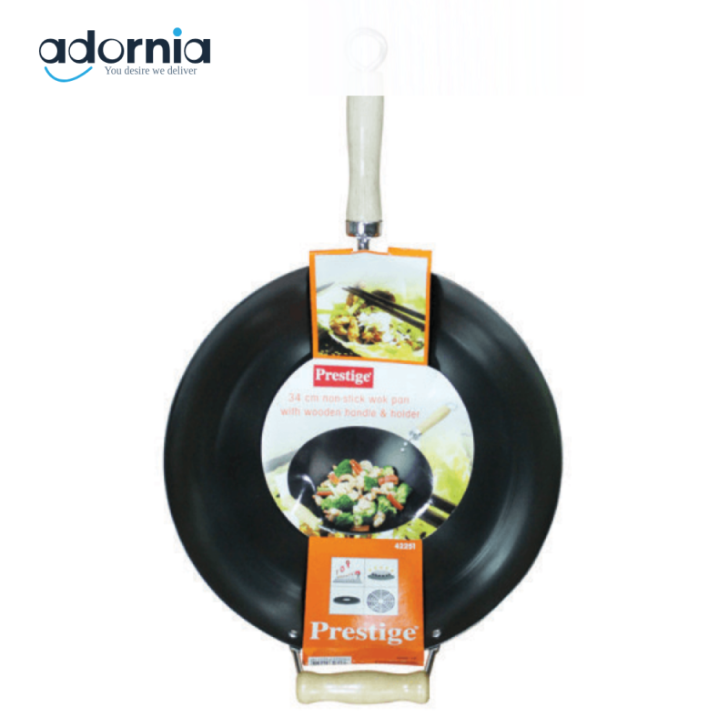 PRESTIGE 34CM WOK PAN – NON-STICK DEEP FRYING & COOKING PAN