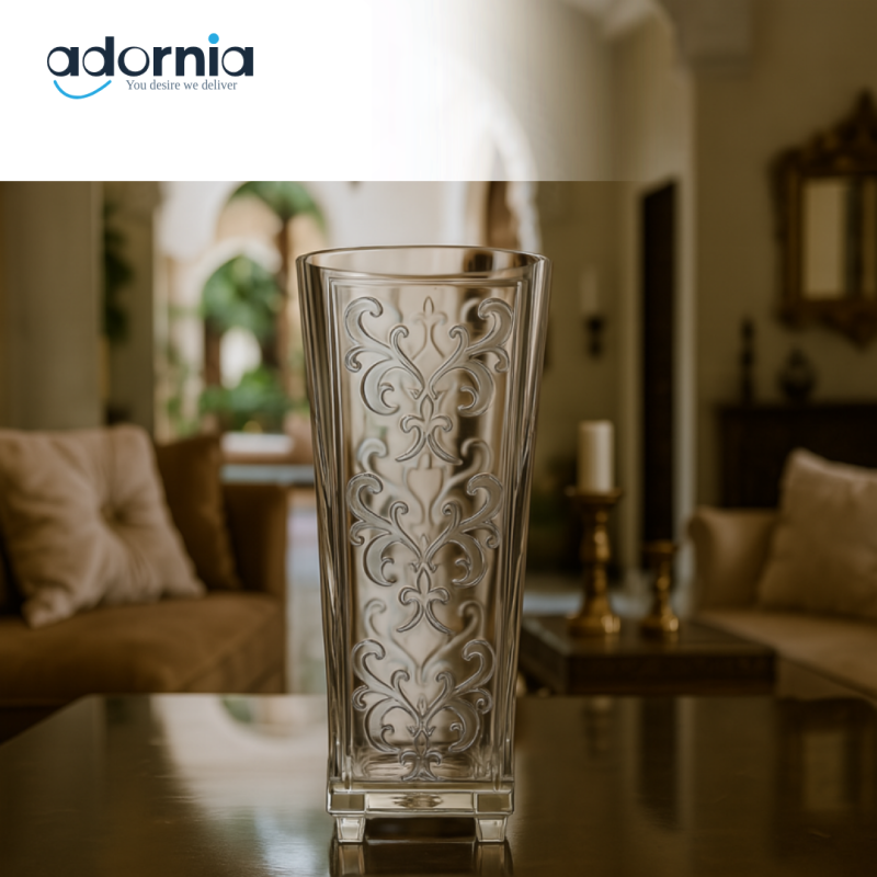 LUXURY CRYSTAL WATER GLASS 6 PIECE – ELEGANT TRANSPARENT DRINKWARE FOR HOME & DINING