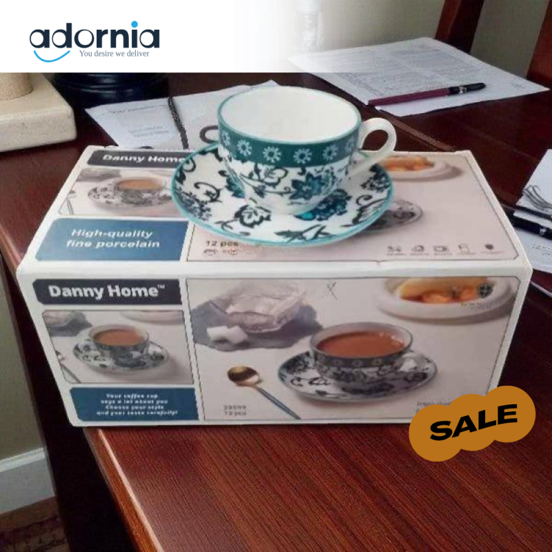 Cup and Saucer 220ml – SF23-08 | Elegant Porcelain Tea & Coffee Set