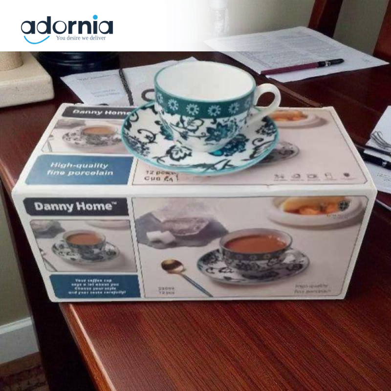 220ml Cup & Saucer – SF18-08 | Premium Porcelain Tea & Coffee Set