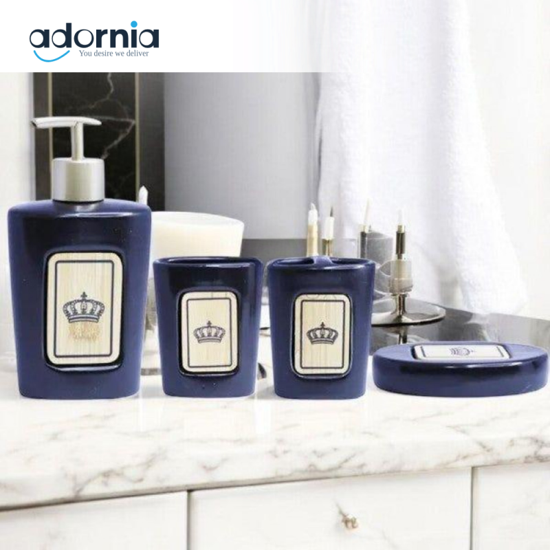 Minimalist 4Pieces Bath Set Black