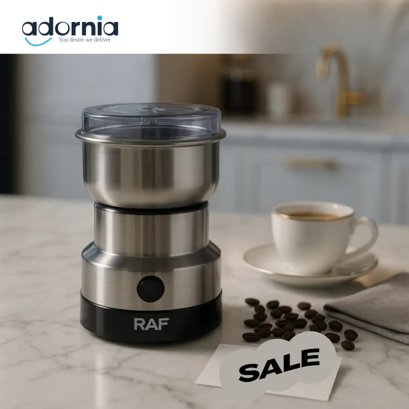 RAF 300W Stainless Steel Multifunctional Coffee & Spice Grinder – Electric Bean Mill with Steel Blades