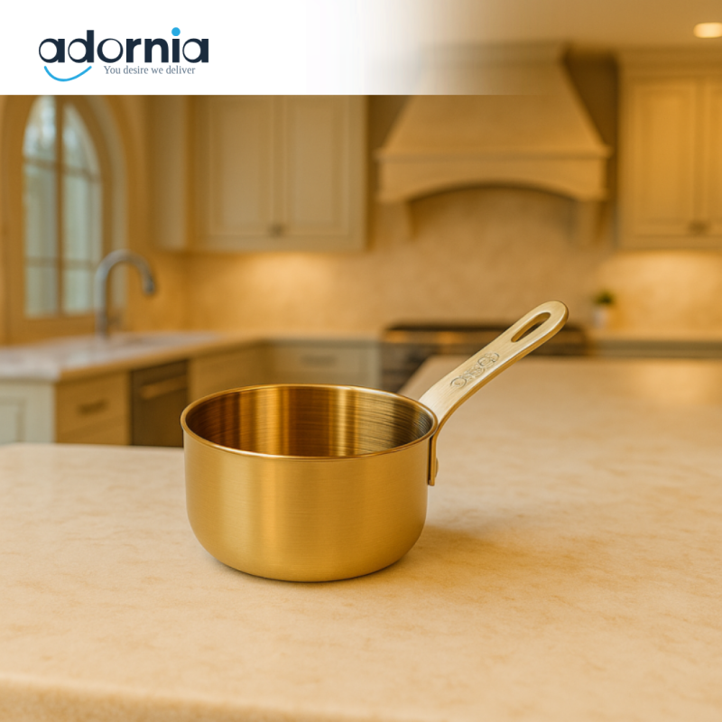 KOREAN GOLDEN SAUCE CUP – PREMIUM STAINLESS STEEL MINI POT WITH HANDLE - 125ML GST1028