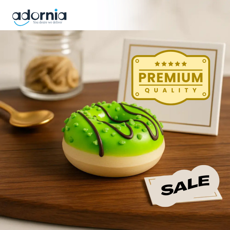 Luxury Green Donut Fridge Magnet – Decorative Kitchen Accessory