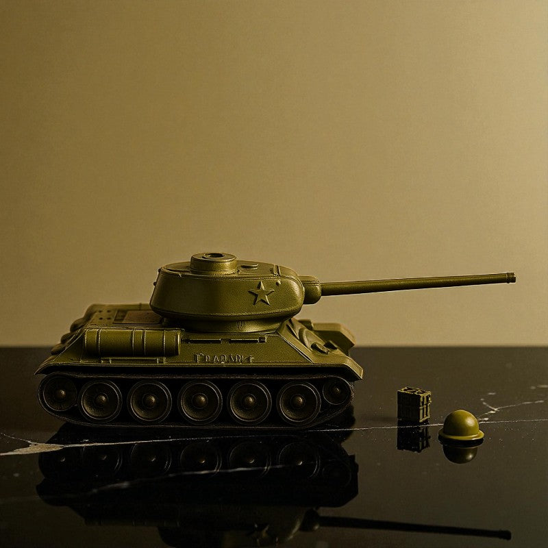 Classic Die-Cast Military Tank Model – High-Detail T-34 Inspired Collectible Toy