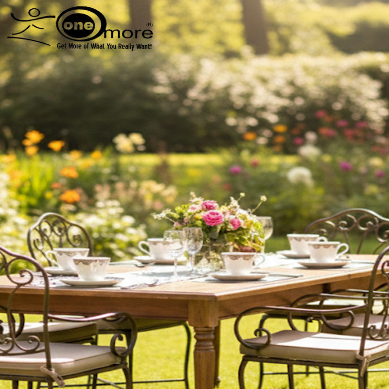 12-Piece Classic Elegant Lace-Designed Tea Cup & Saucer Set