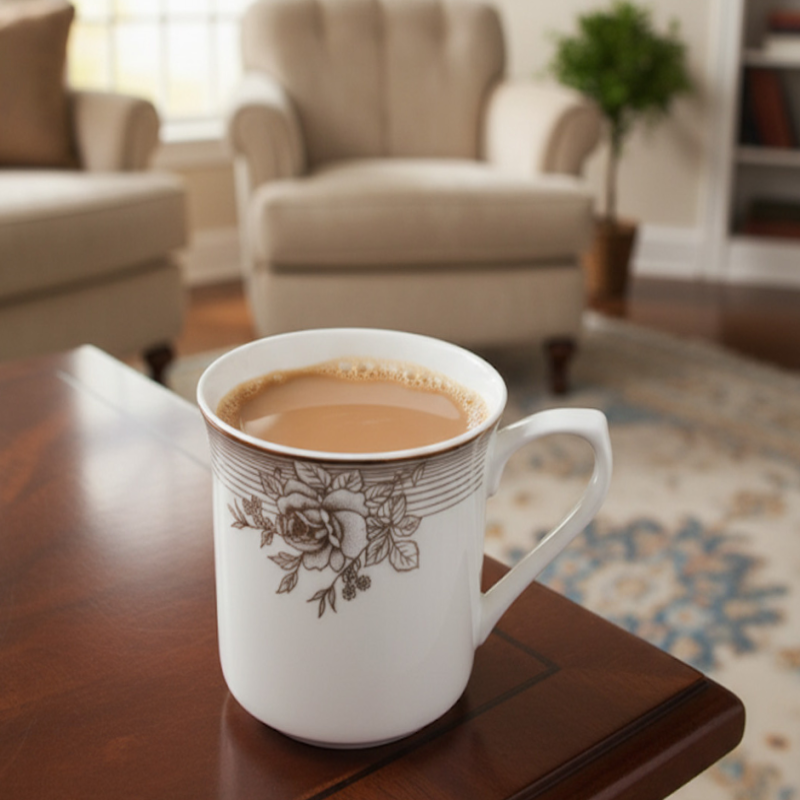 6-Piece Deluxe Super Bone China Mug Set