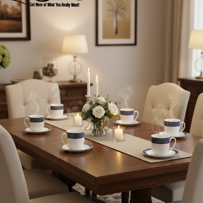 Upscale Six-Piece Super Bone China Mug Set