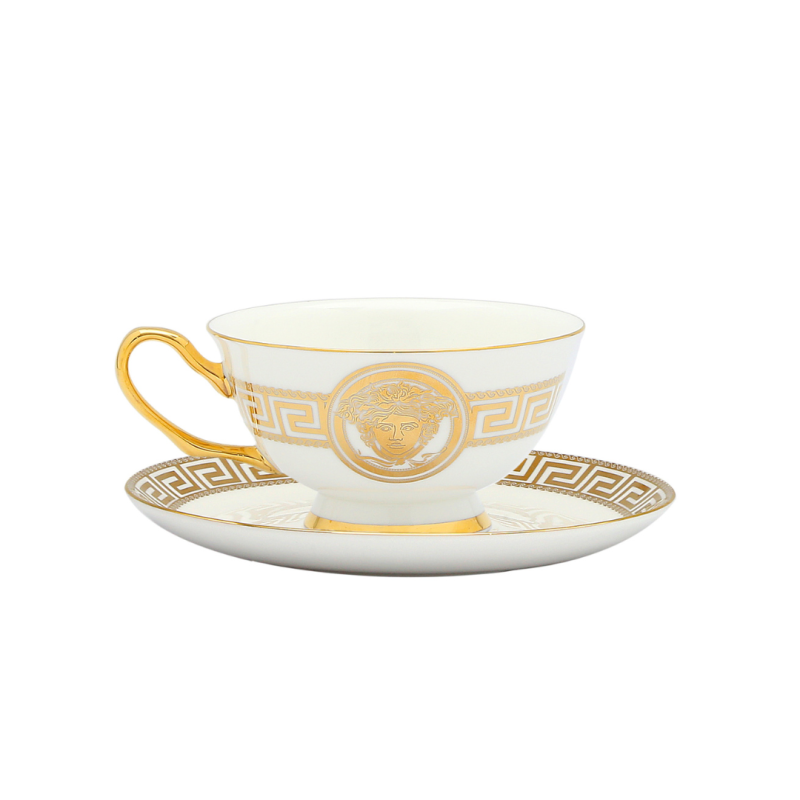 European-Style 15-Piece Versace Bone China Tea Set