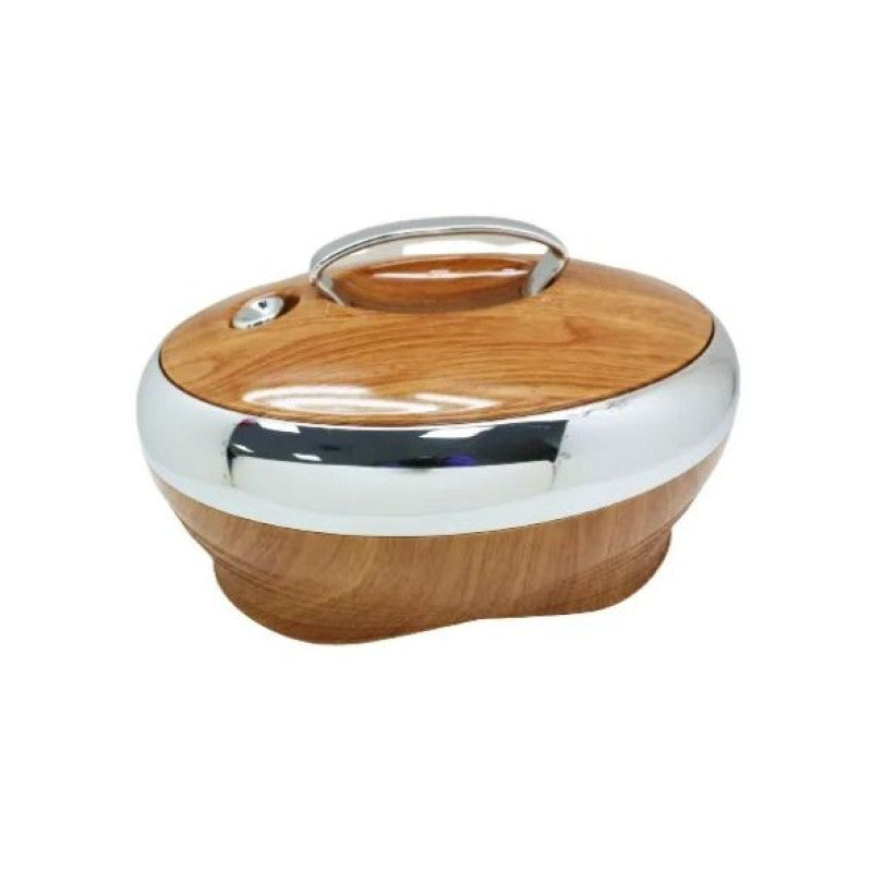 HotPot 5Ltr Light Wood+Silver