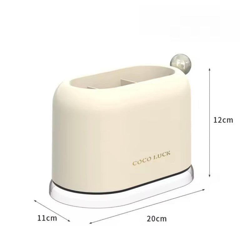 Durable Knife Storage Organizer, Kitchen Utensil Holder With Water Drain Tray, Spoon Fork Chopsticks Storage Rack