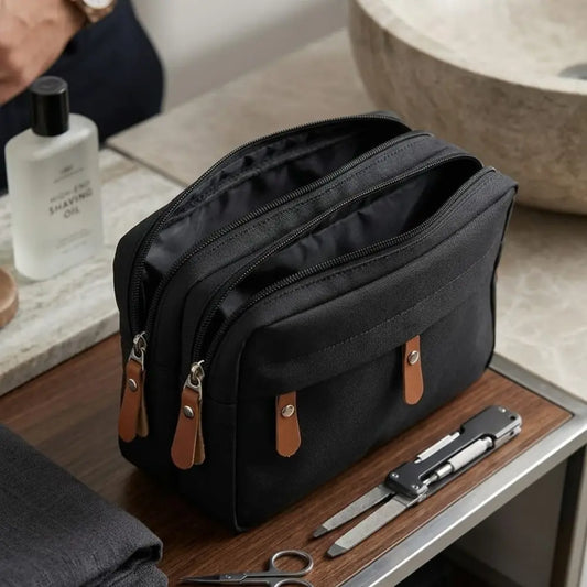 Dual Pocket Travel Toiletry Bag – Waterproof Hanging Travel