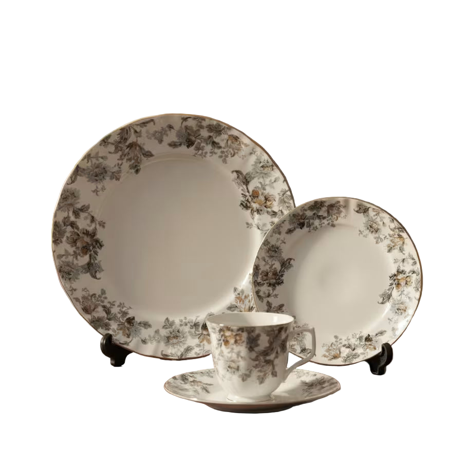 Royal Albert-Inspired 24-Pcs Plate Set – Design : 2204-F