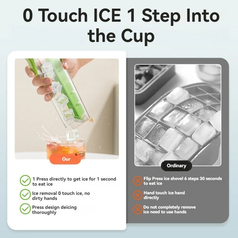 Easy-Release Ice Cube Tray – Press Design for Quick DIY Ice Making
