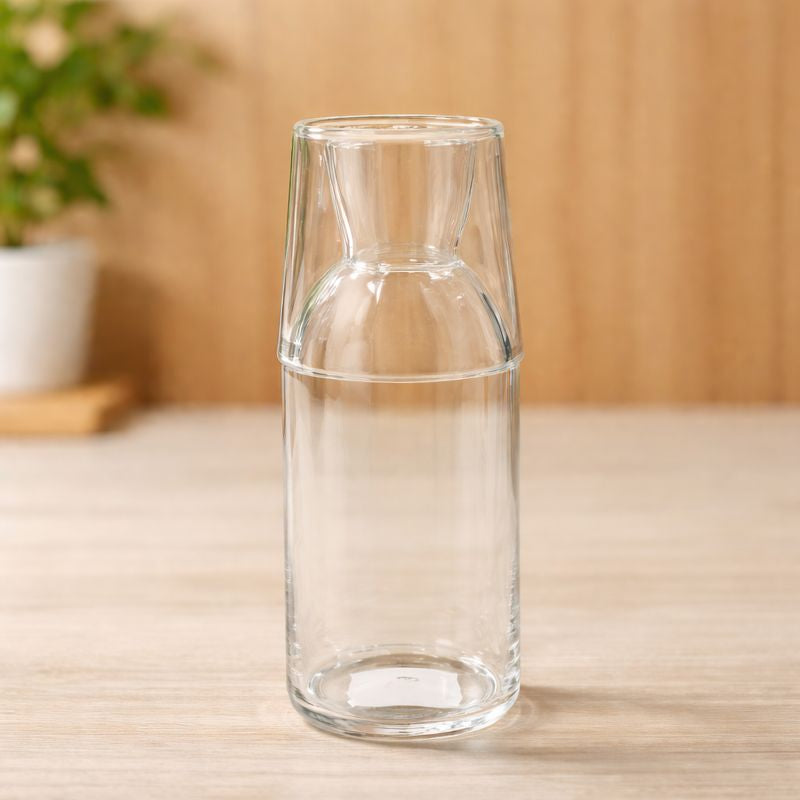2Pcs Clear Glass Water Set – Carafe with Matching Tumbler