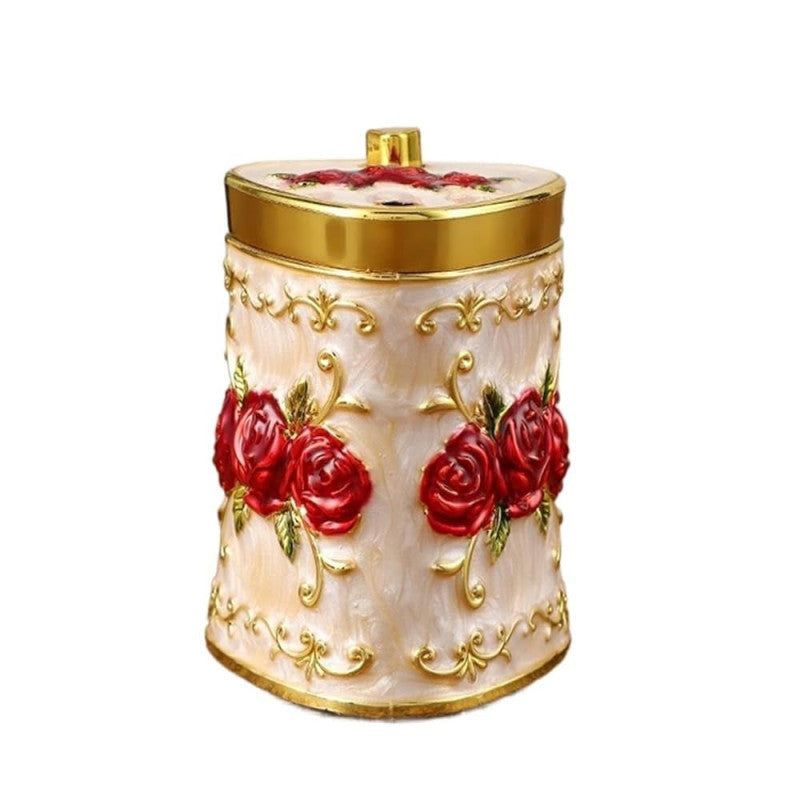 Luxury Rose Design Toothpick Holder – Push-Up Dispenser