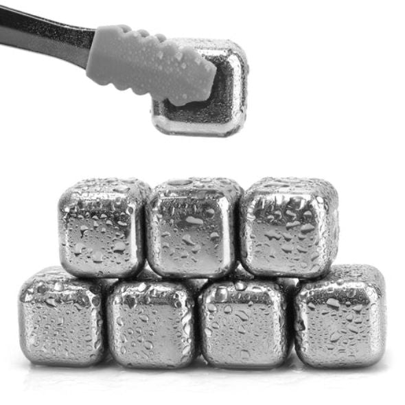 Metal Ice Cubes Reusable Drink Chilling Cubes – Premium Stainless Steel Cooling Stones
