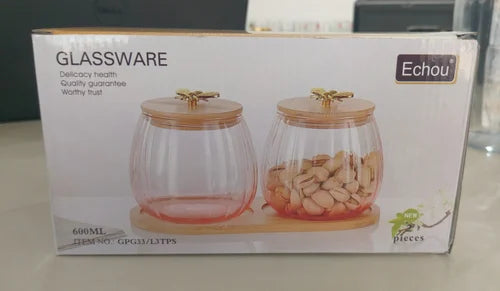 Borosilicate Glass Jar Set