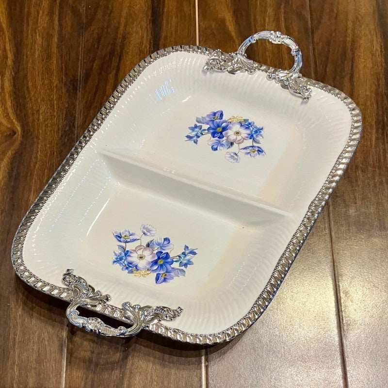 طبق بورسلين أنجيلا بلو روز 1 قطعة