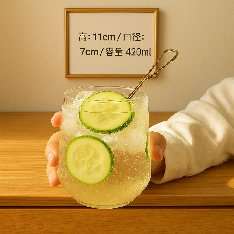 Modern Luxury Juice Glass 420ml – Stylish Drinkware