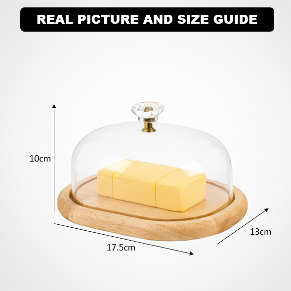 Wooden Butter Dish with Acrylic Lid (2161) by Limon