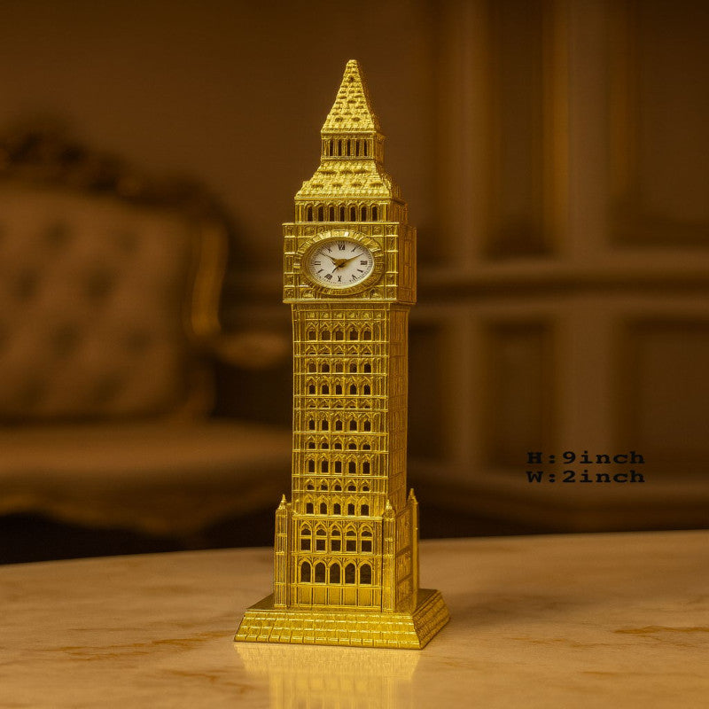 Metal Golden Big Ben Tower – Premium Decorative Showpiece | Adornia.pk