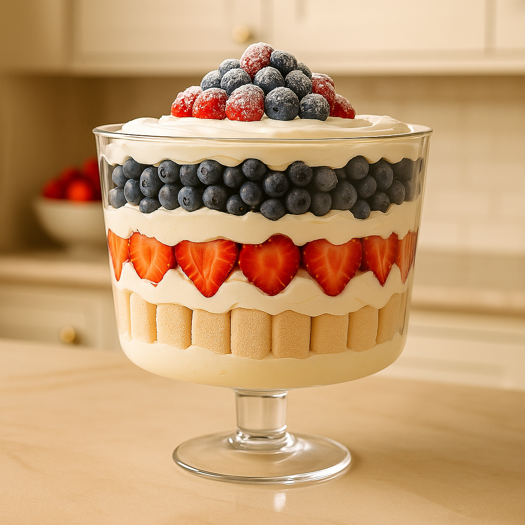4L Glass Trifle Bowl – Dessert & Salad Serving Bowl