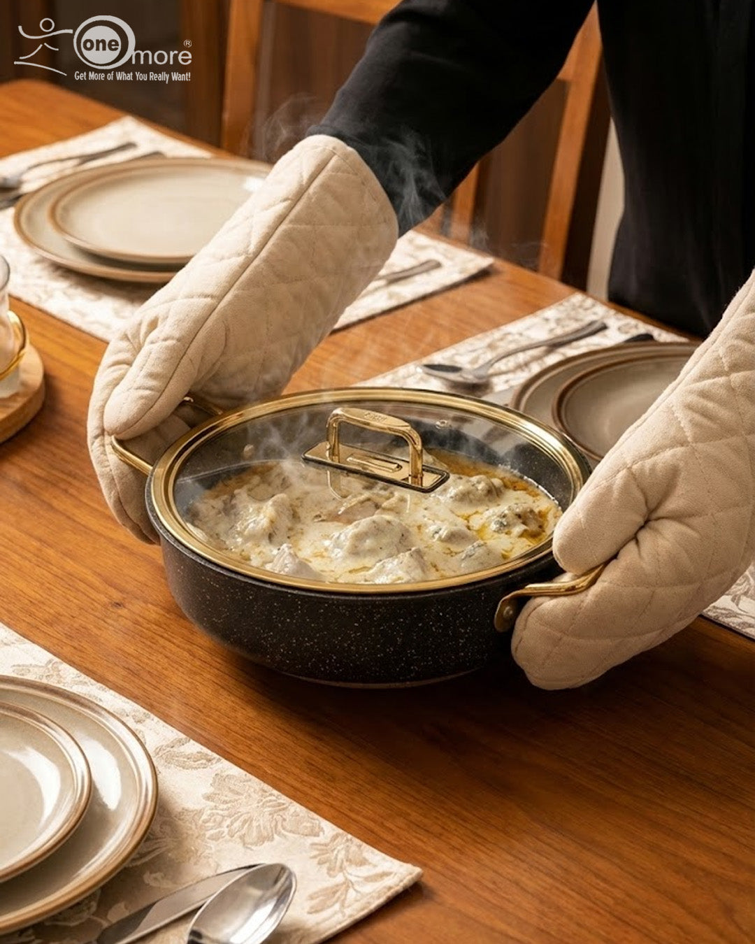 Falez 9-Piece Premium Granite Non-Stick Cookware Set – Black & Gold Series | Made in Turkey