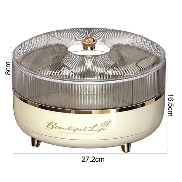 حاوية تخزين الفواكه المجففة ذات طبقتين