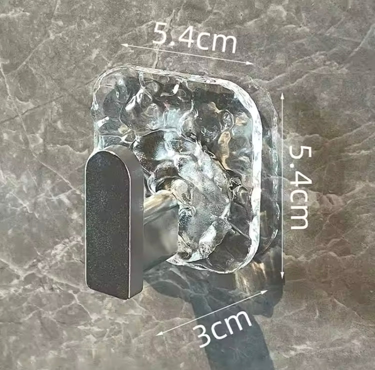 Wall Adhesive Punch Free Acrylic Hooks (2 Pcs Set)