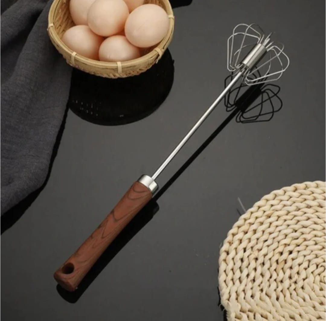 Wooden Handle Stainless Steel Whisker
