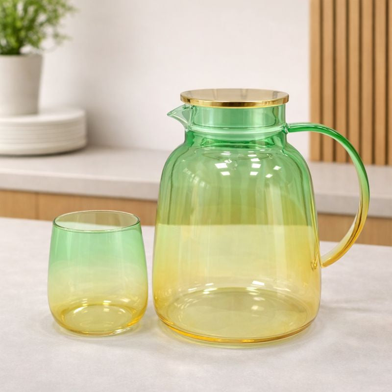 Beverage Set – 7Pcs Glass Jug & Tumblers
