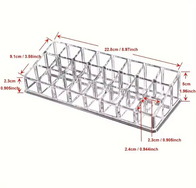 24 Grids High Quality Acrylic Lipstick Organizer