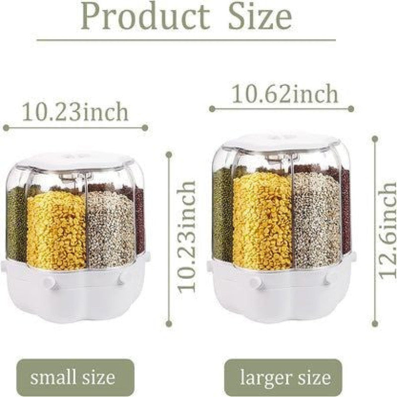 موزع الحبوب والحبوب الدوار 360 درجة