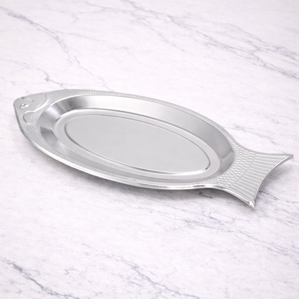 Iron Fish Serving Dish – Oval Metal Platter