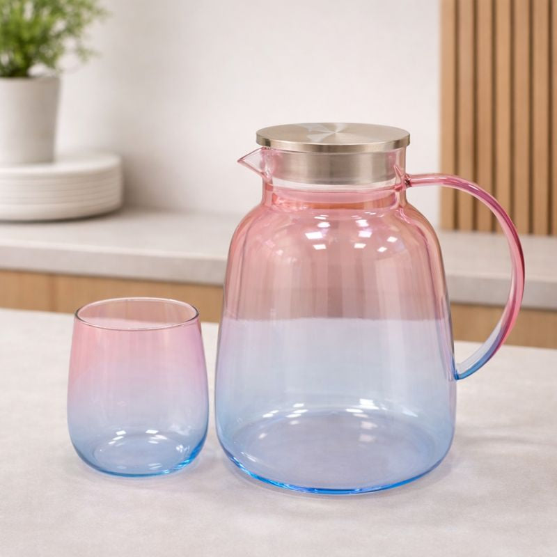 Beverage Set – 7Pcs Glass Jug & Tumblers