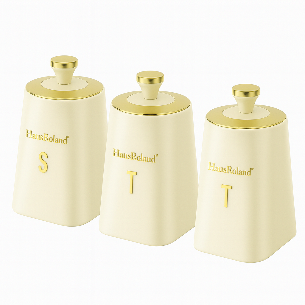 HausRoland Luxe Trio Canister Set - White